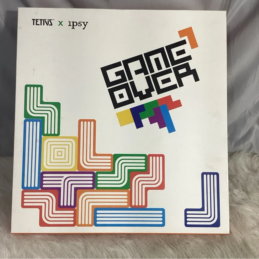 Ipsy x Tetris - Game Over - Complete Makeup Cosmetic Set in Collectible Box RARE